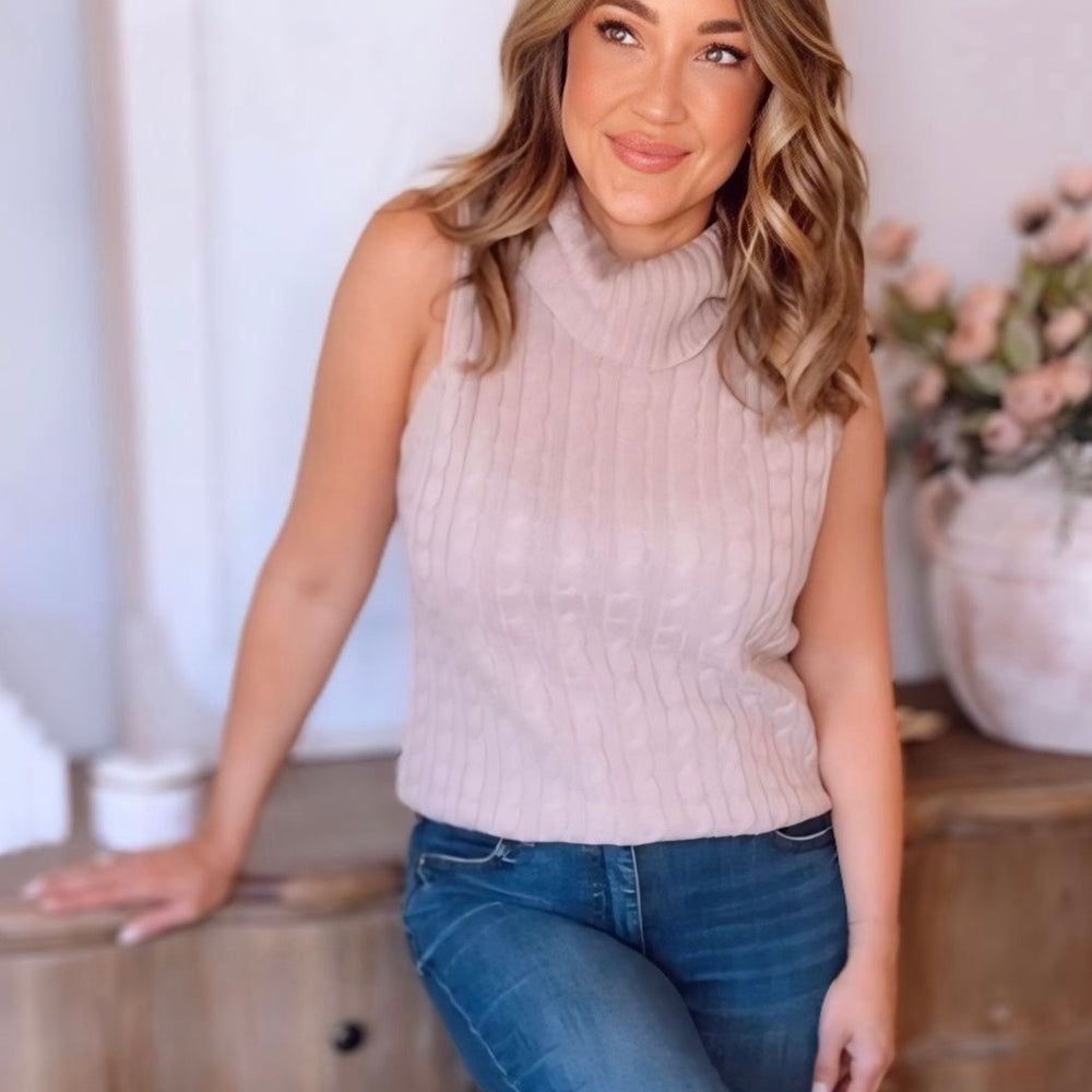 Marenne Turtleneck Sleeveless Sweater