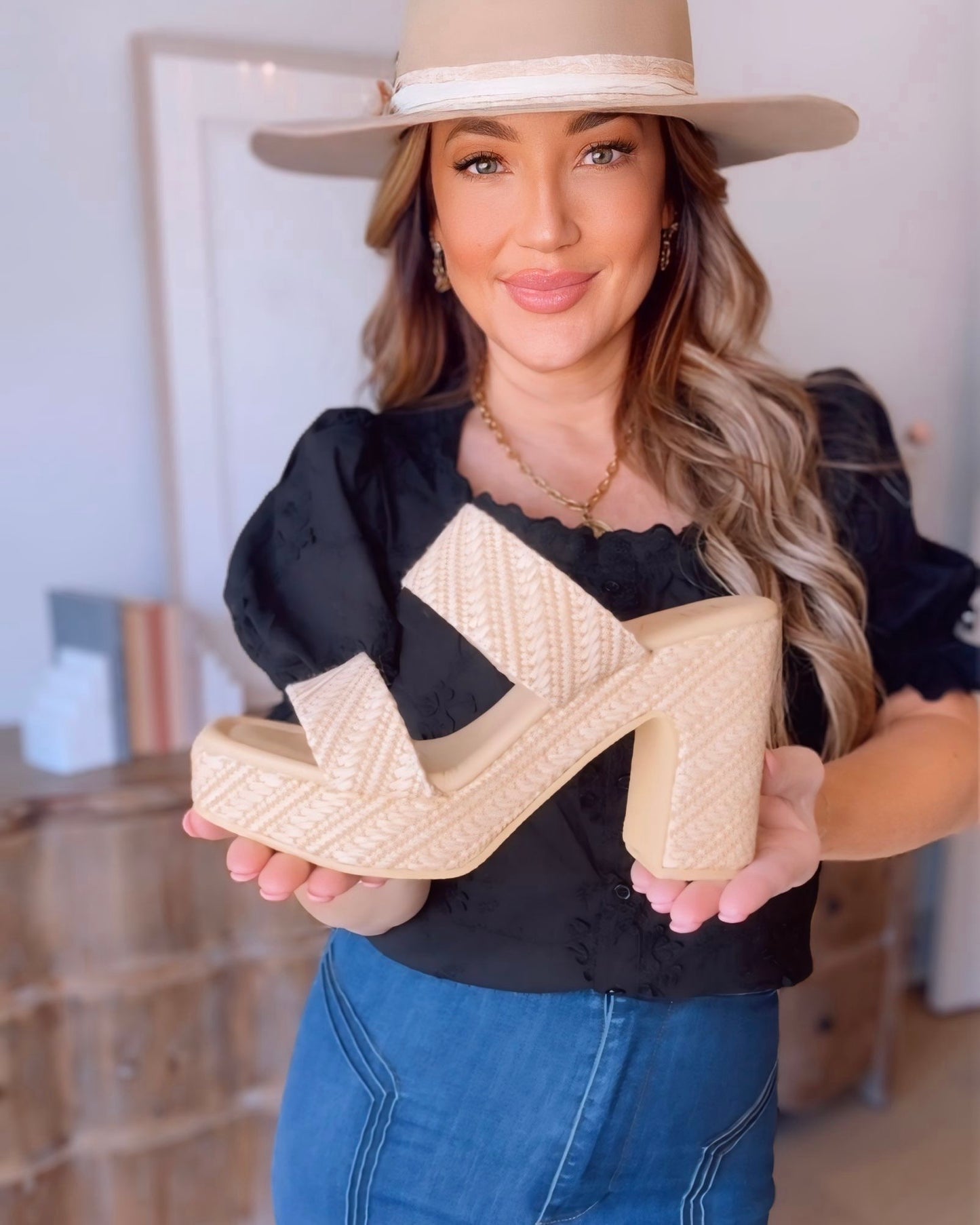 Gem Platform Heels- 2 Colors