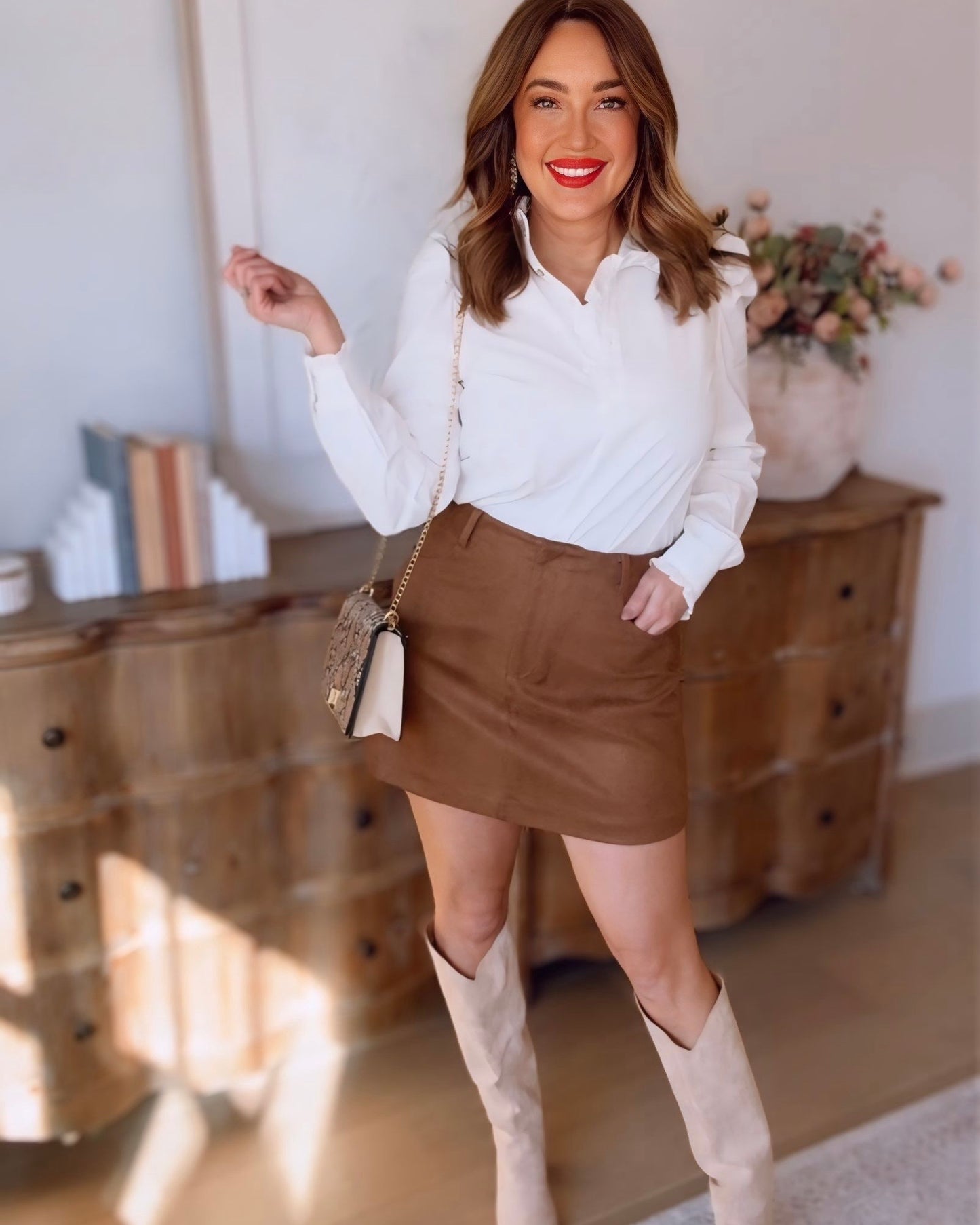 Darry Faux Suede Skirt