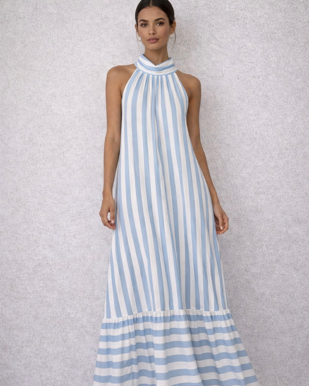Clear Skies Halter Maxi Dress- 2 Colors