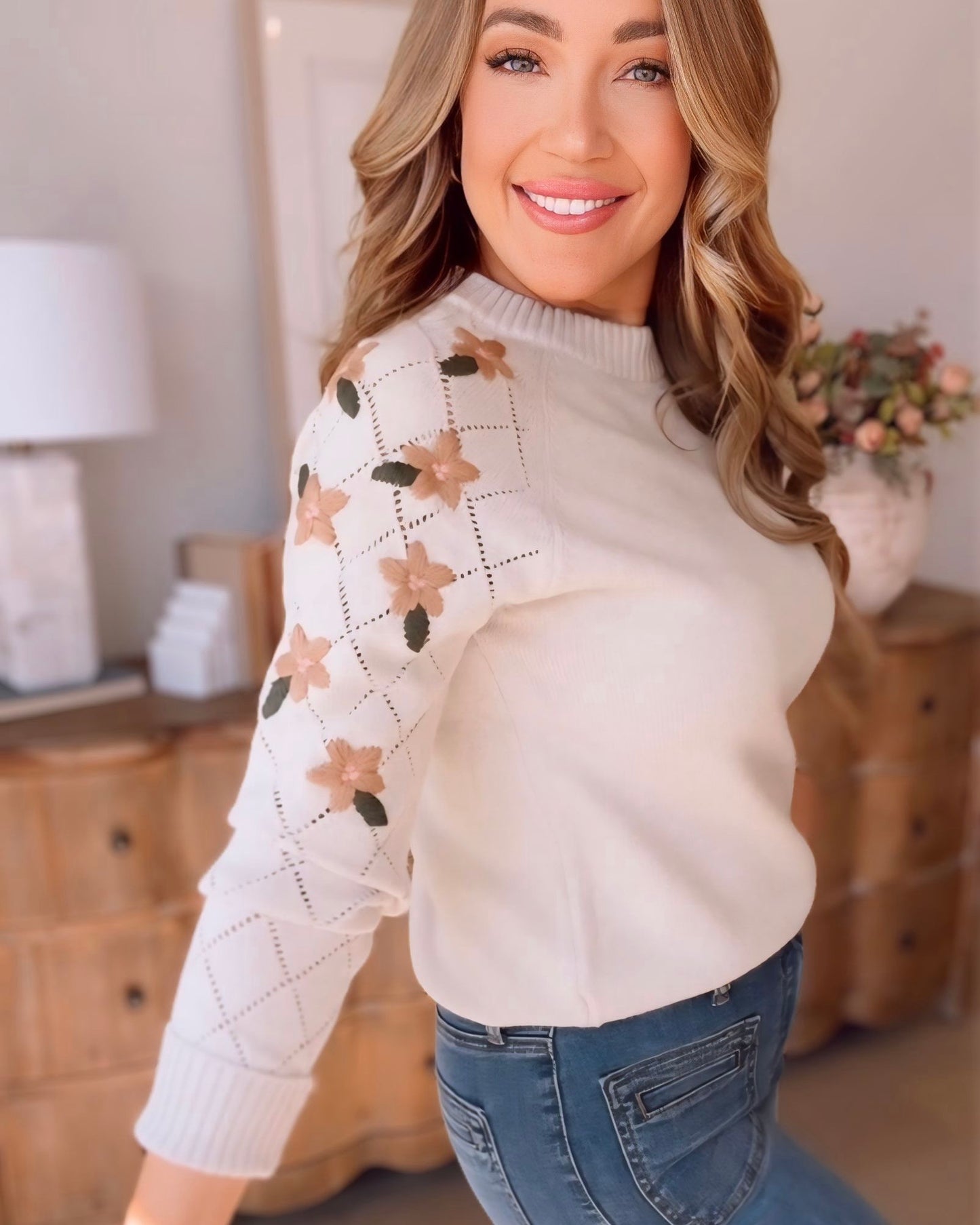 Amalie Floral Embroidered Sweater
