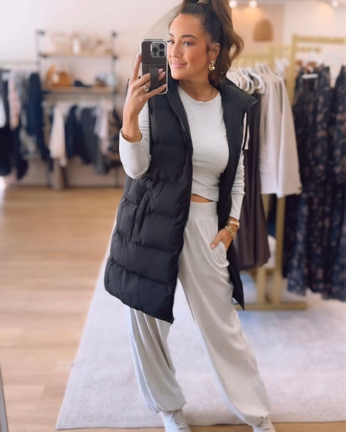 Victoria Longline Puffer Vest
