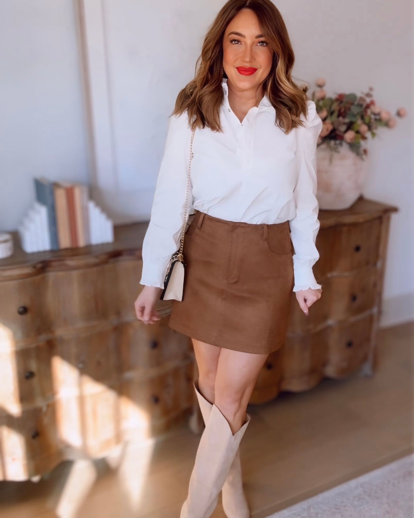 Darry Faux Suede Skirt