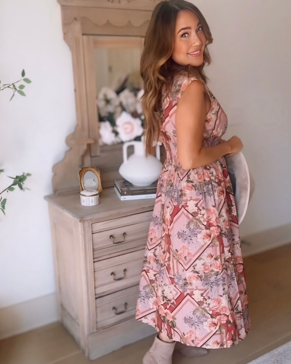 Lollie Cinch Waist Midi Dress