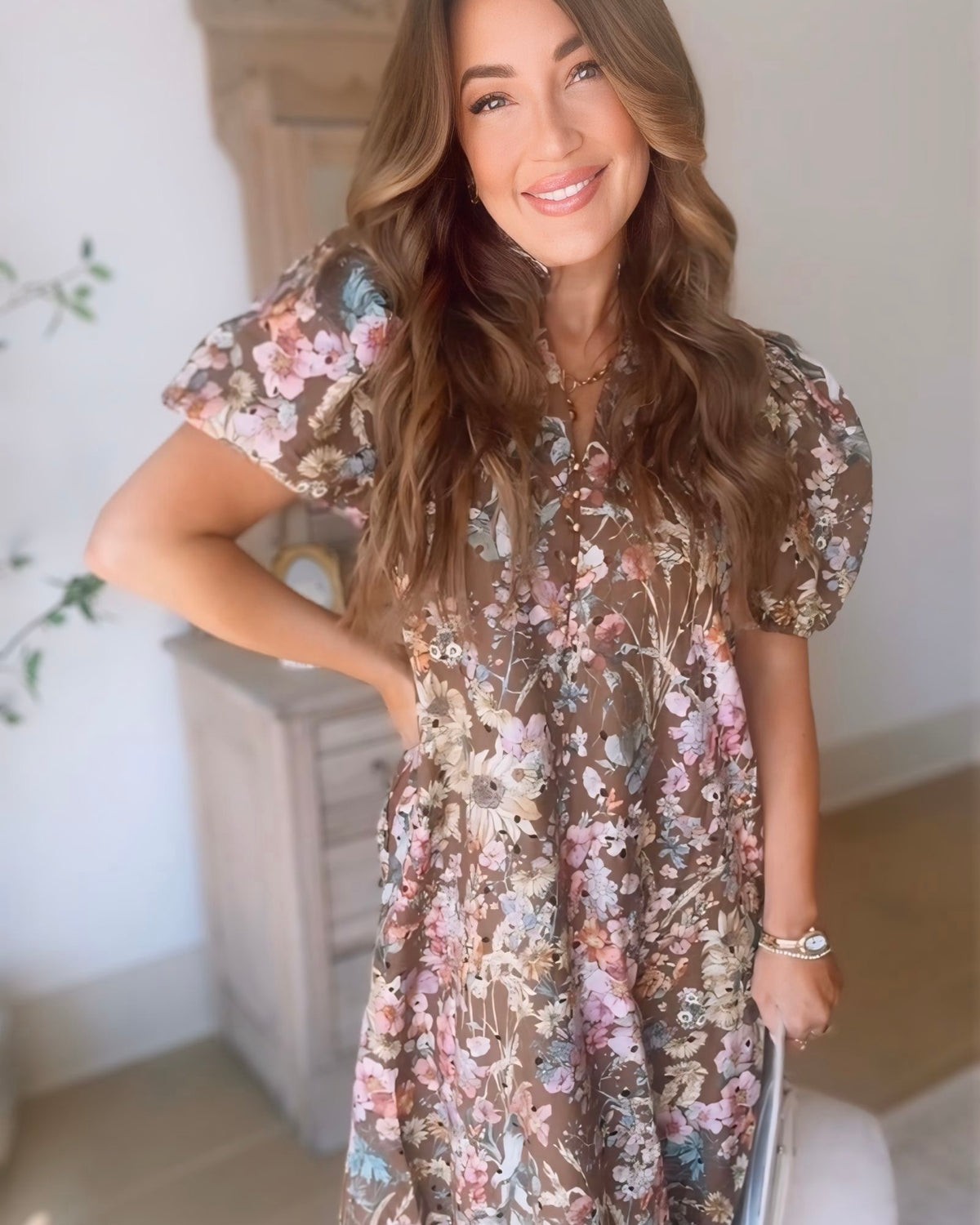 Theo Floral Midi Dress