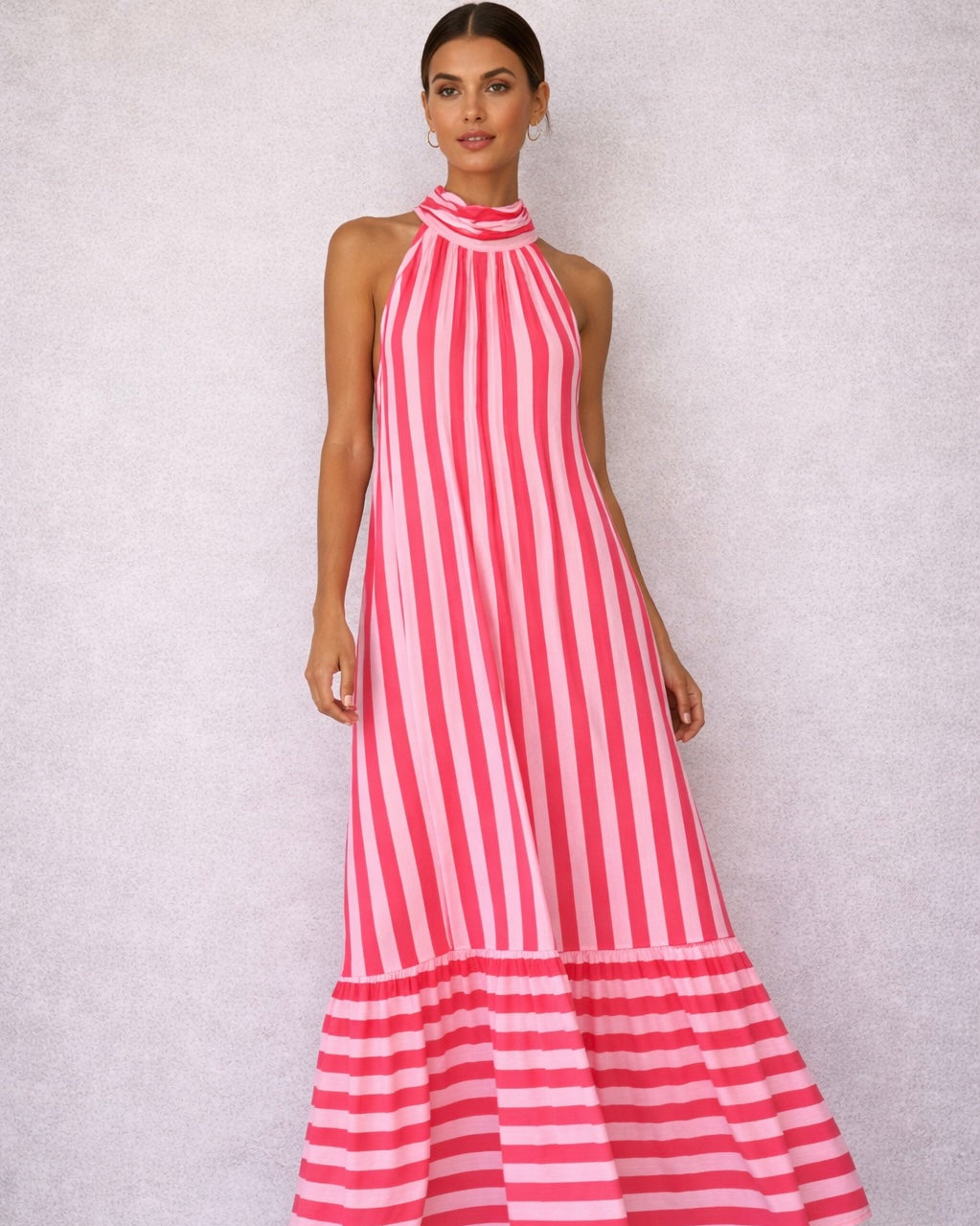 Clear Skies Halter Maxi Dress- 2 Colors