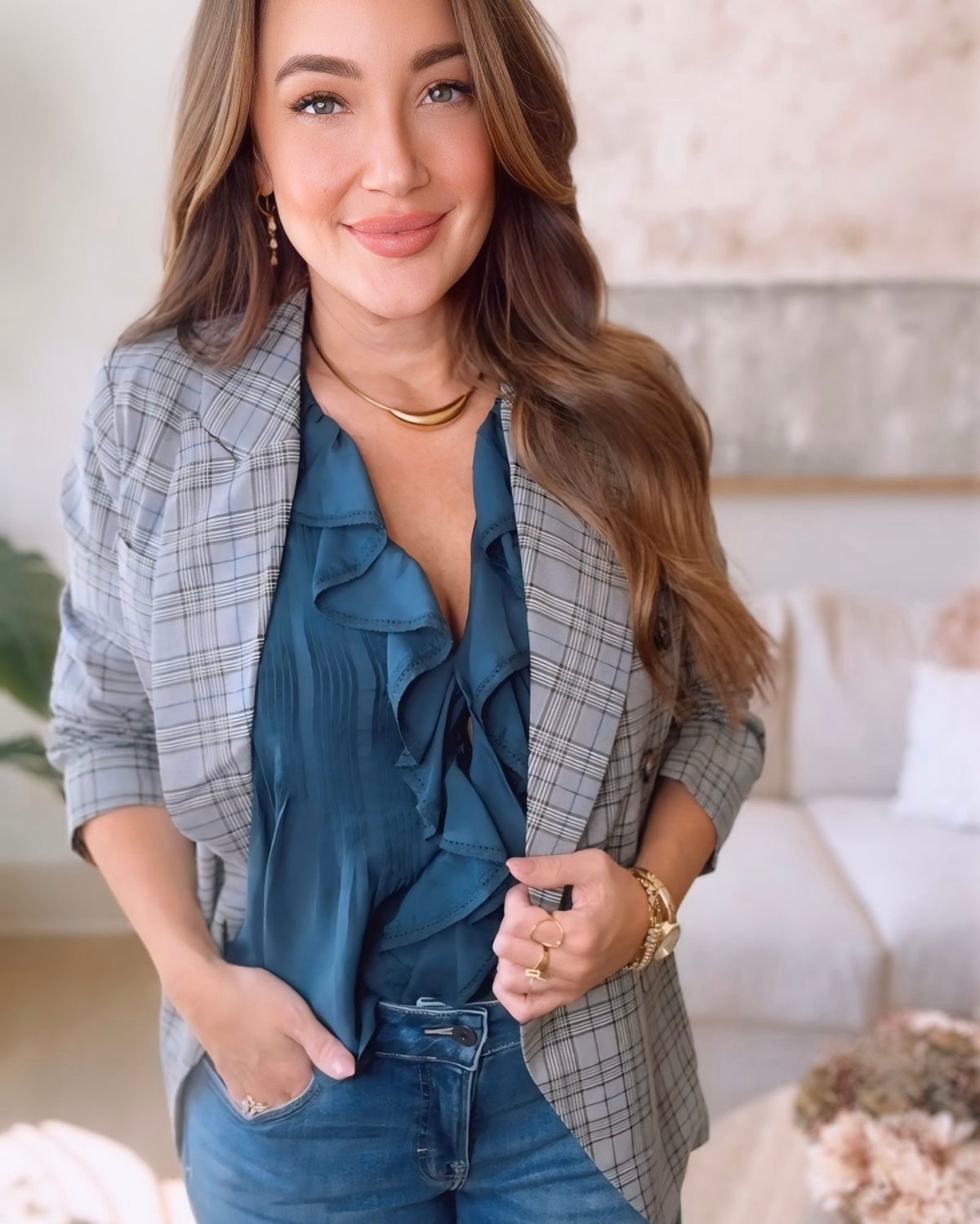 Piper Ruffle Detail Blouse