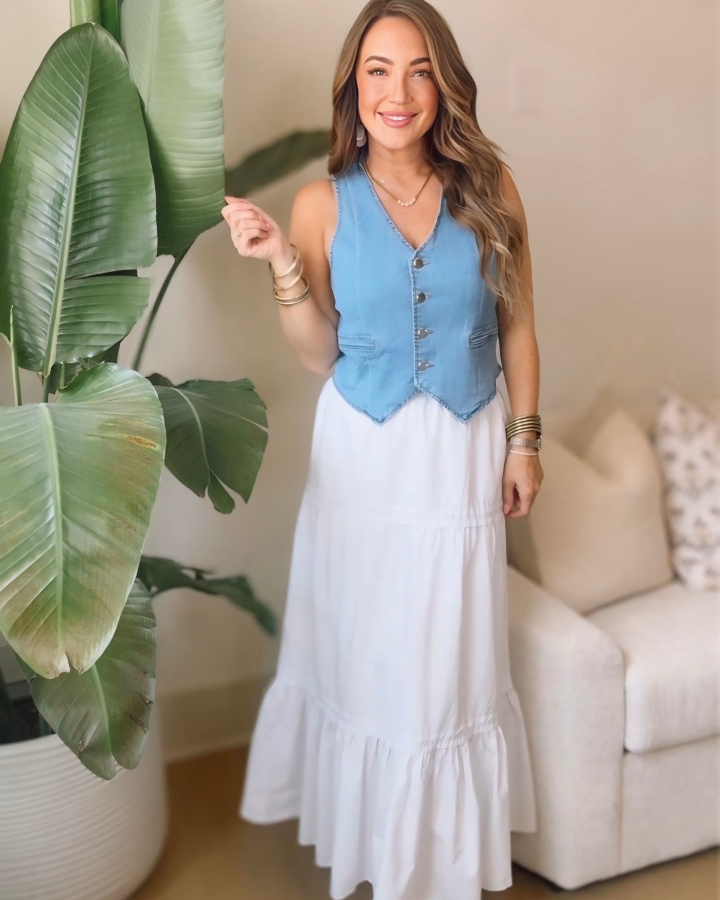 Lollie Denim Vest