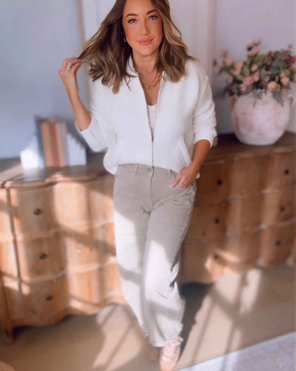 Colbie Zip-Up Sweater Jacket