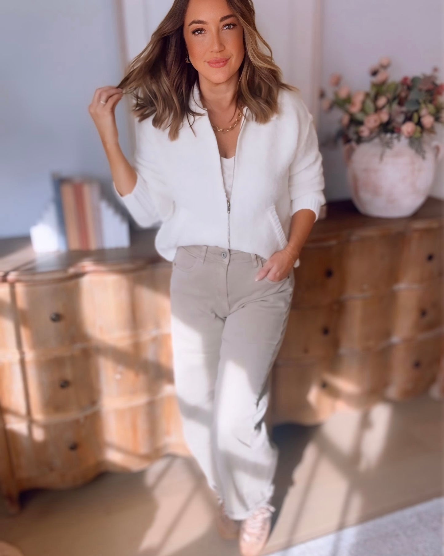 Colbie Zip-Up Sweater Jacket