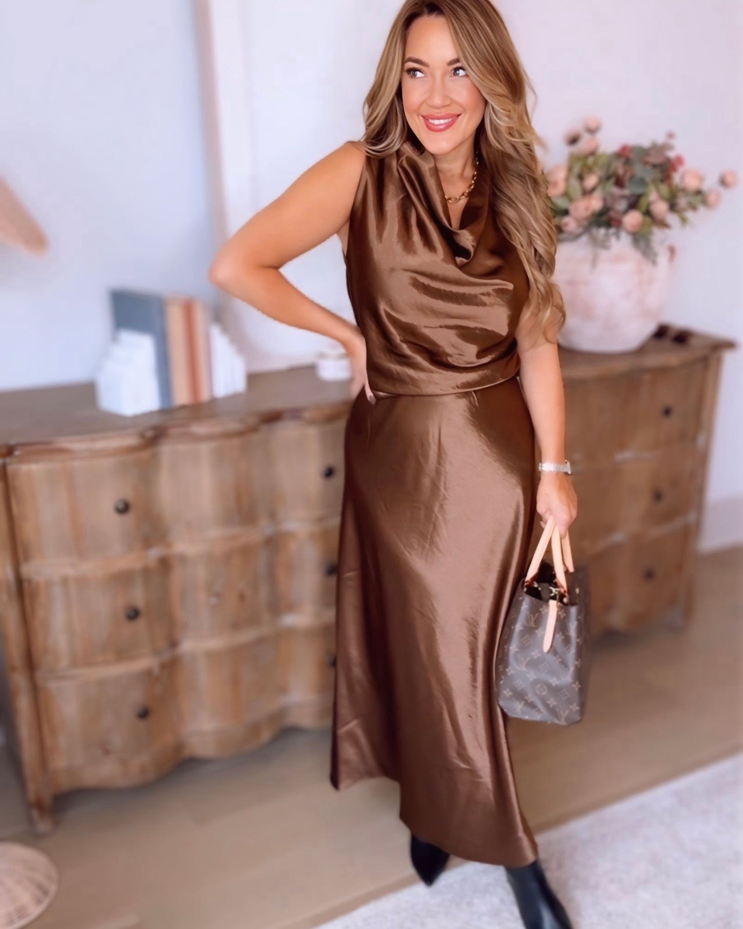 Barbara Satin Skirt