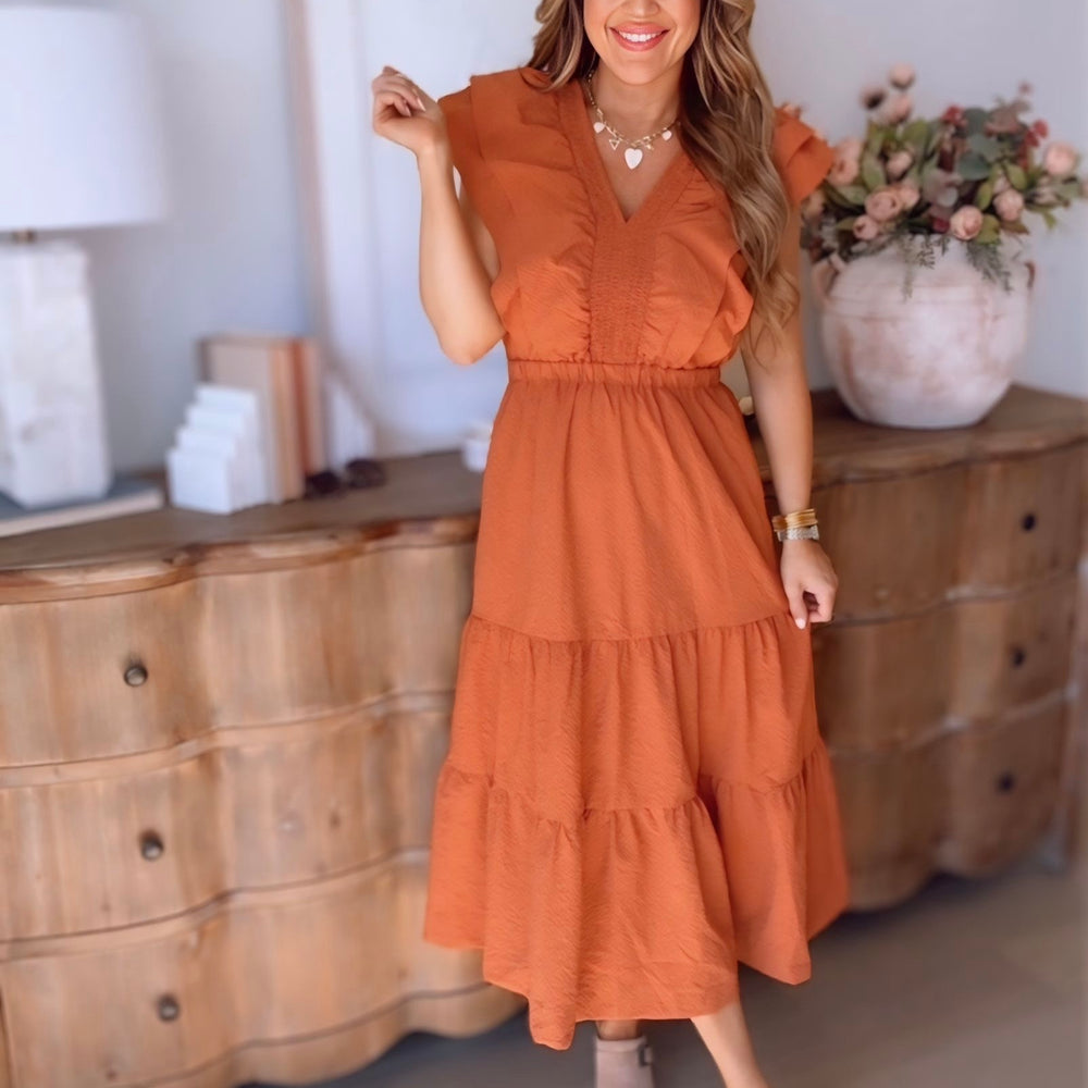
                      
                        Harvest Lane Ruffle Sleeve Maxi Dress - 2 COLORS
                      
                    