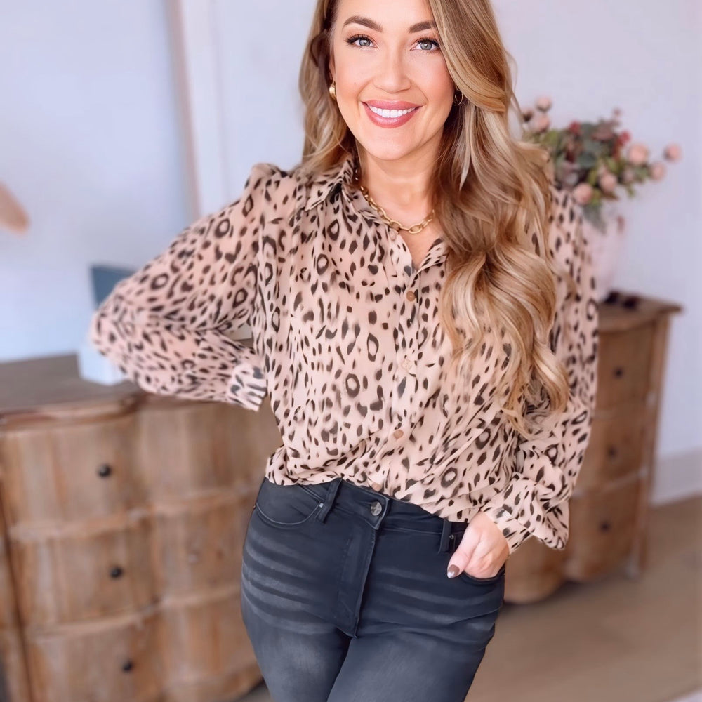 Leandra Leopard Blouse