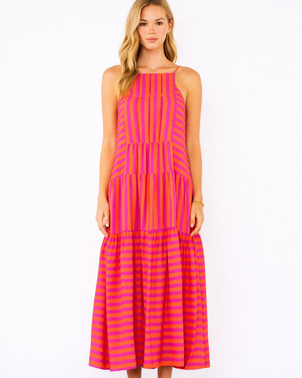 larkin maxi dress Larkin Tiered Striped Maxi Dress