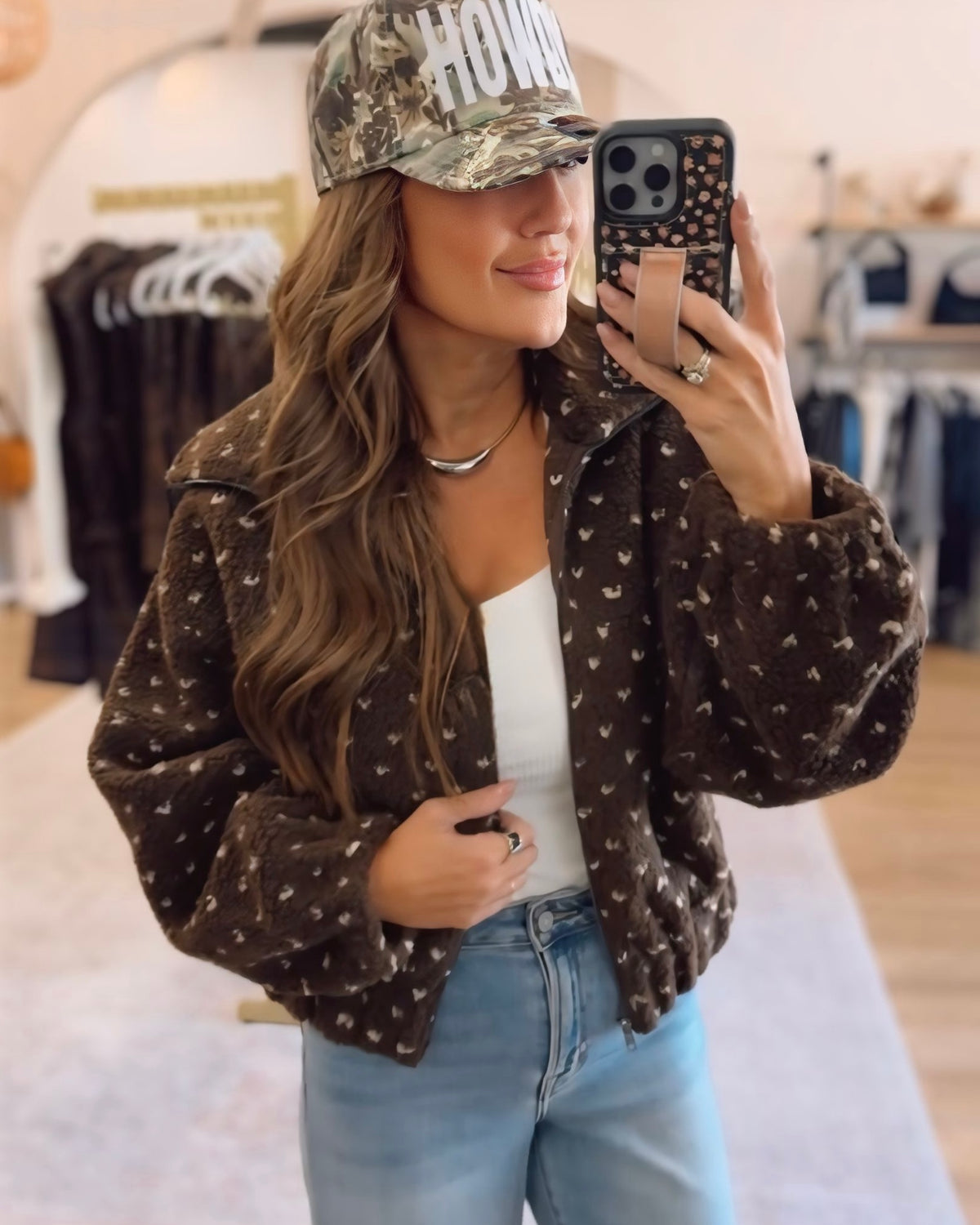 Heart Fleece Zip Up Jacket
