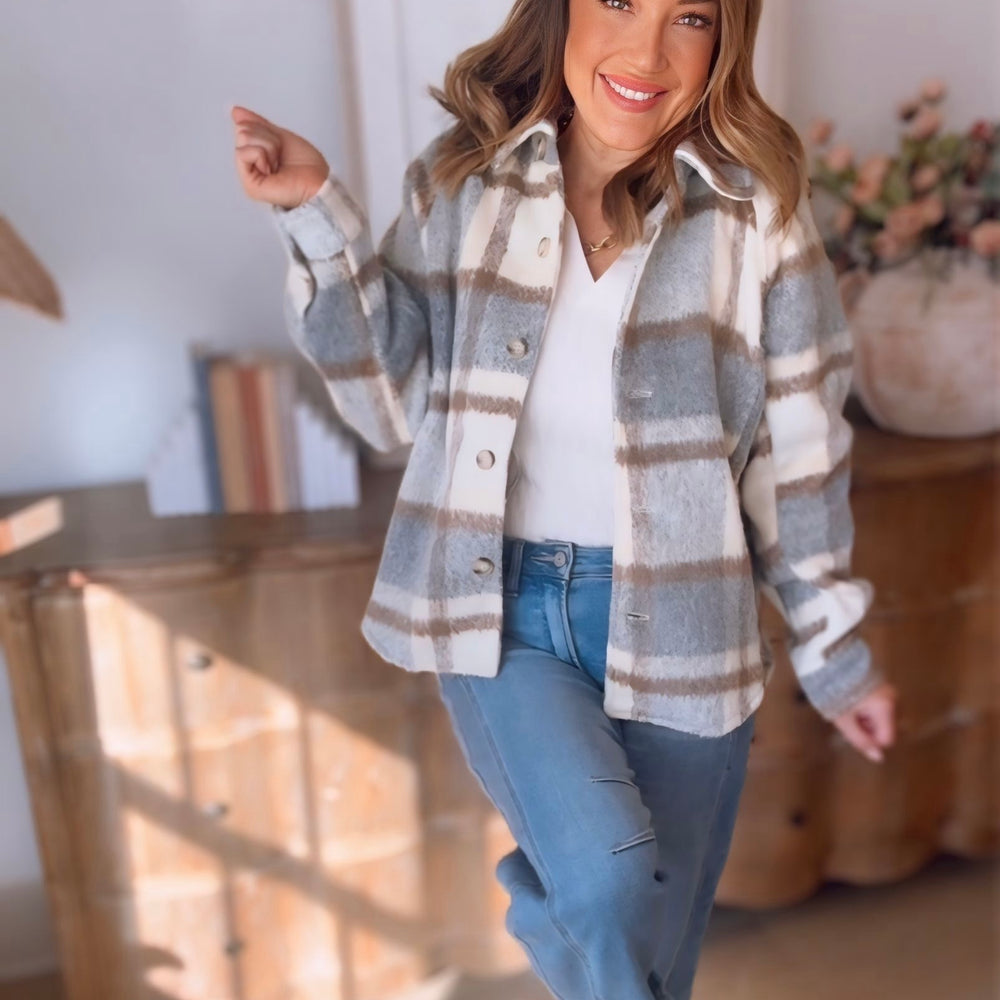 Lola Plaid Button Down Shacket
