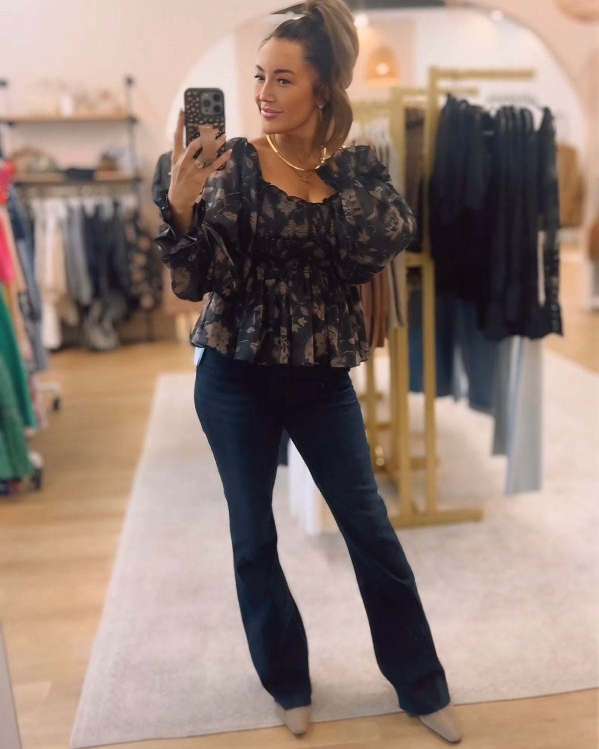 Marigold Peplum Top