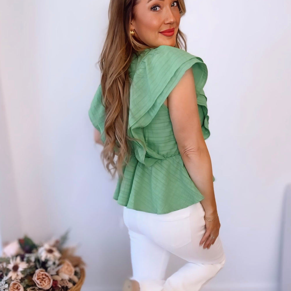 A Little Extra Ruffle Peplum Top