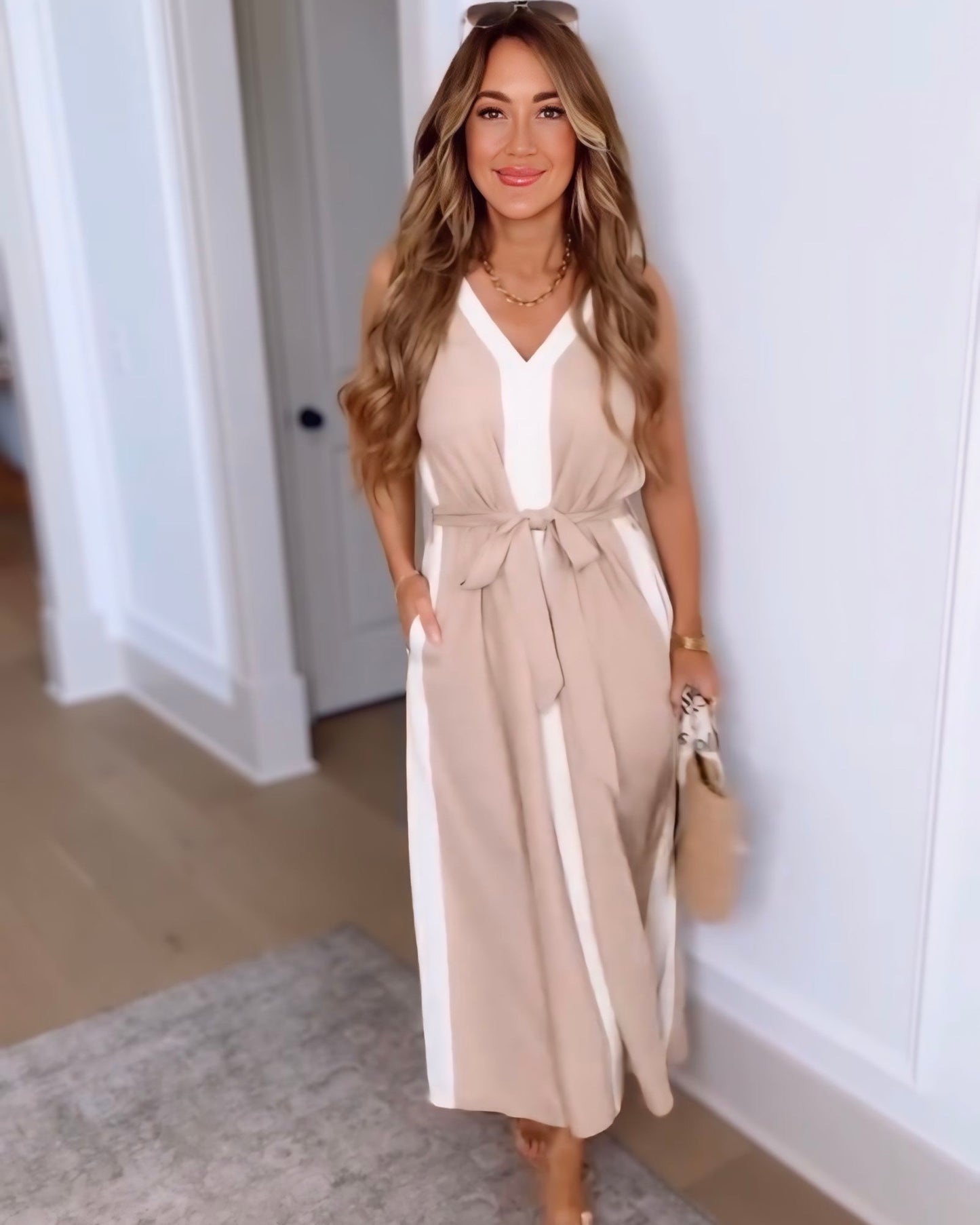 Second Thoughts Color Block Maxi Dress