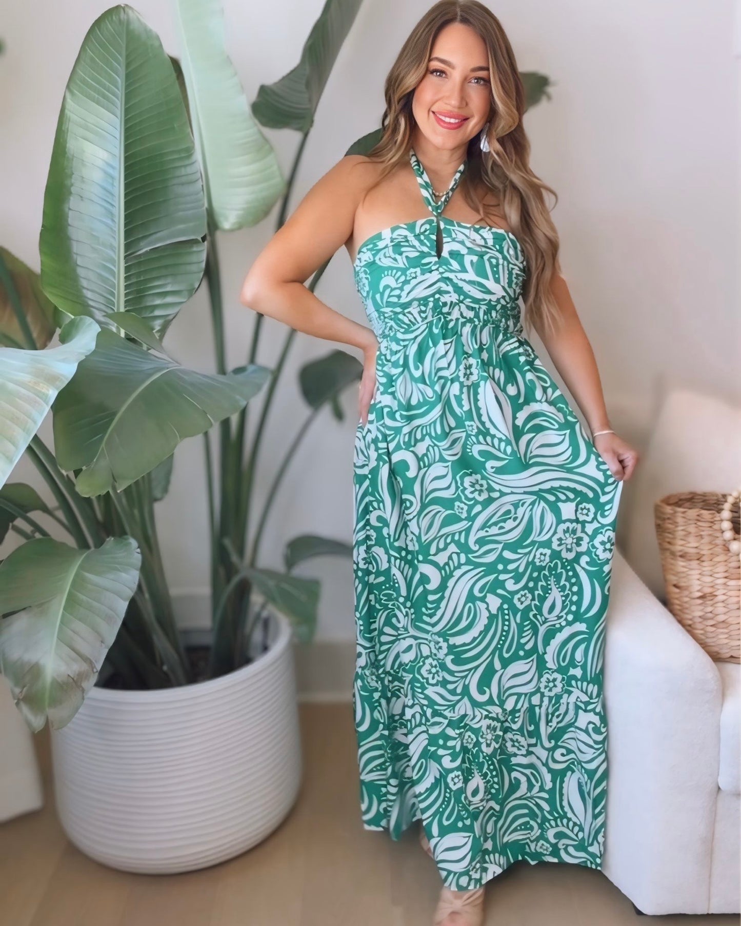 Isadora Halter Maxi Dress