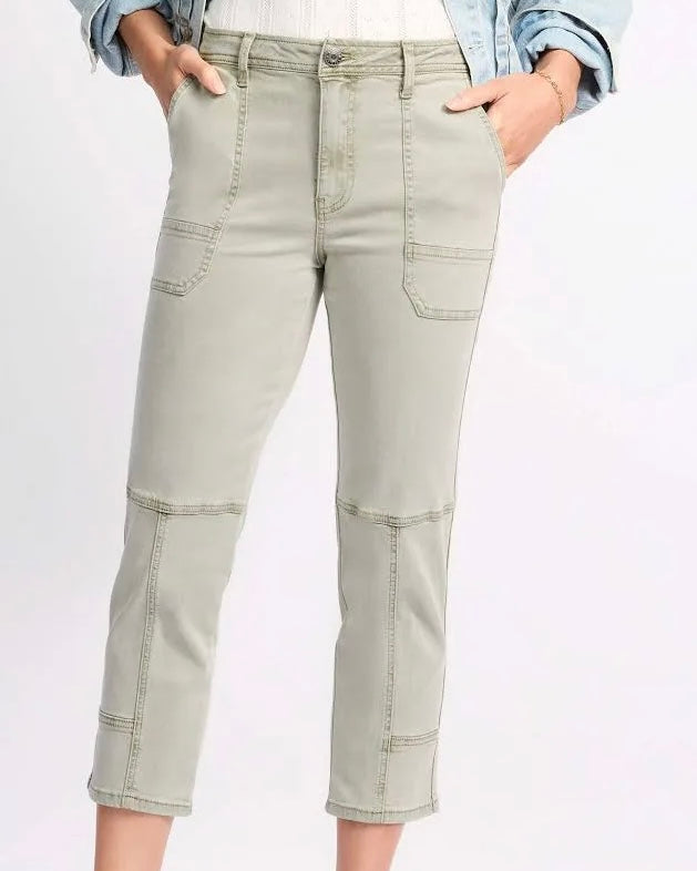 KUT - Reese High Rise Crop Straight Leg Jeans