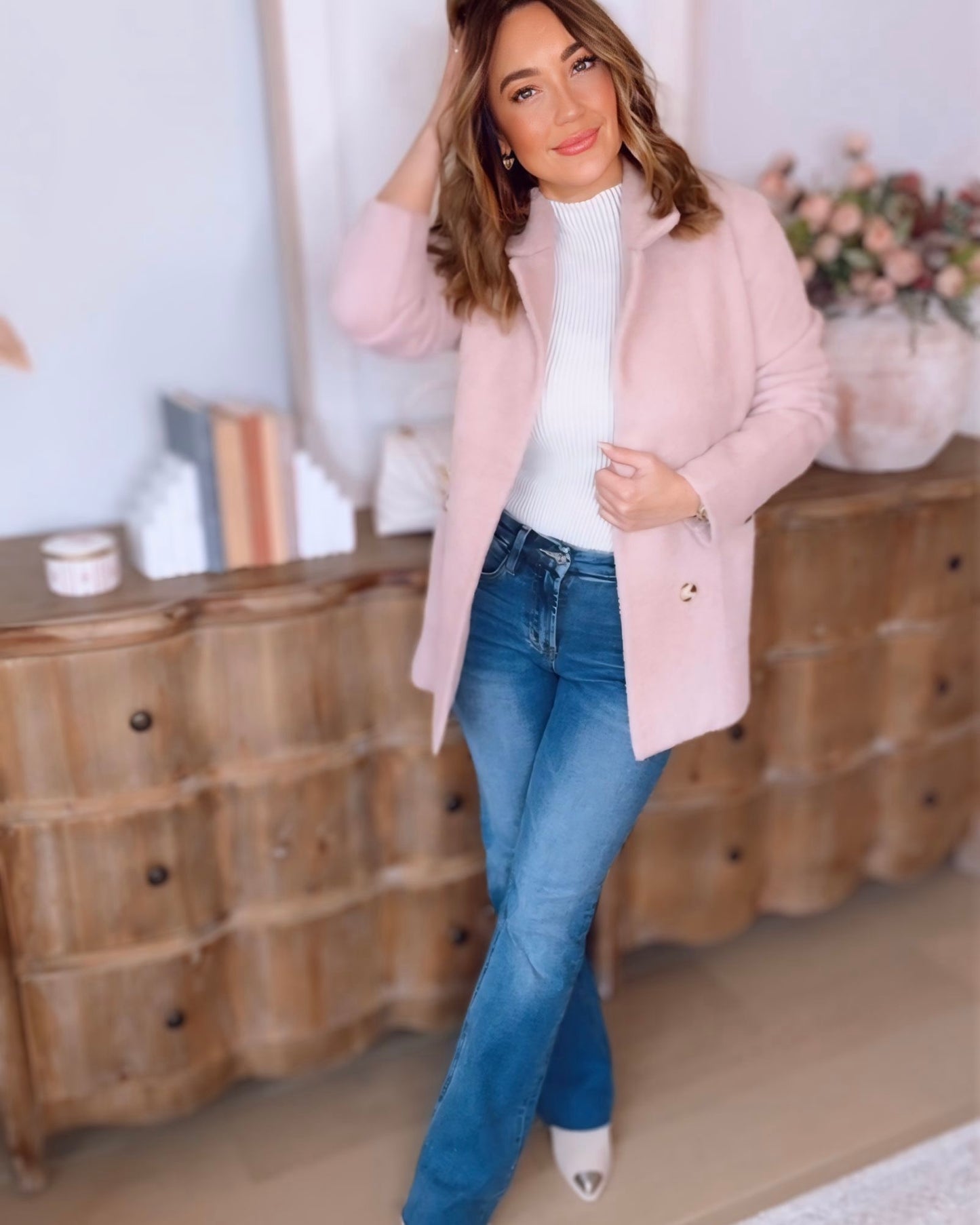 Flying Monkey- High Rise Seamless Waist Bootcut Jeans