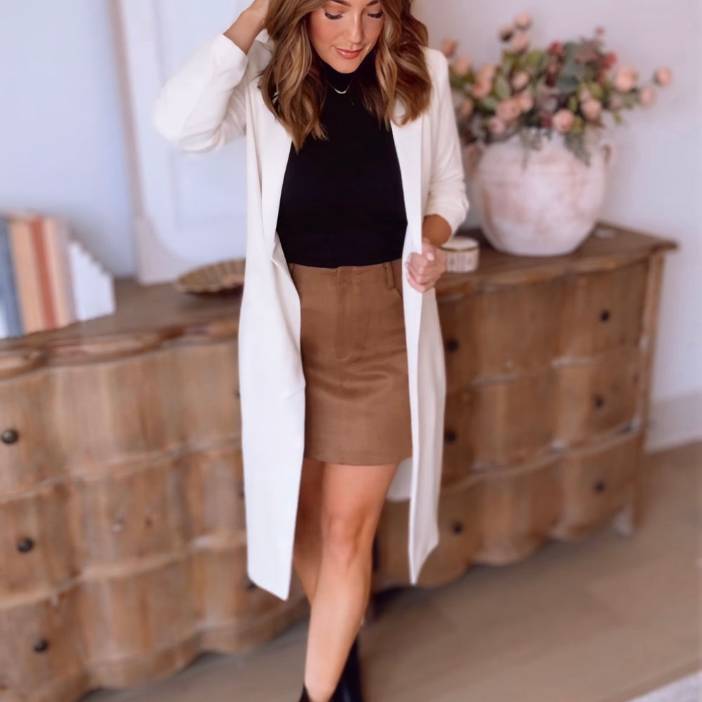 Have It All Faux Suede Duster