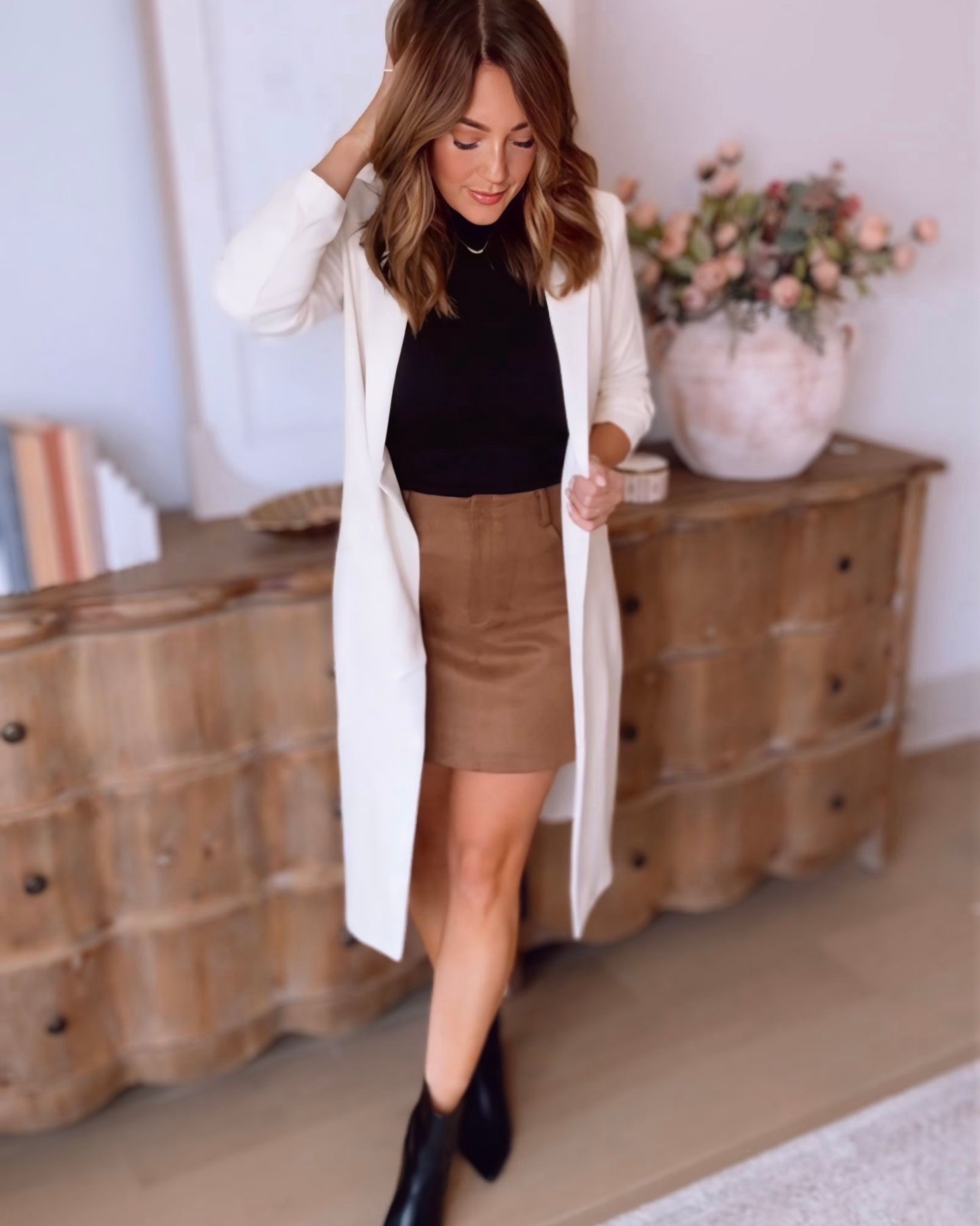 Have It All Faux Suede Duster