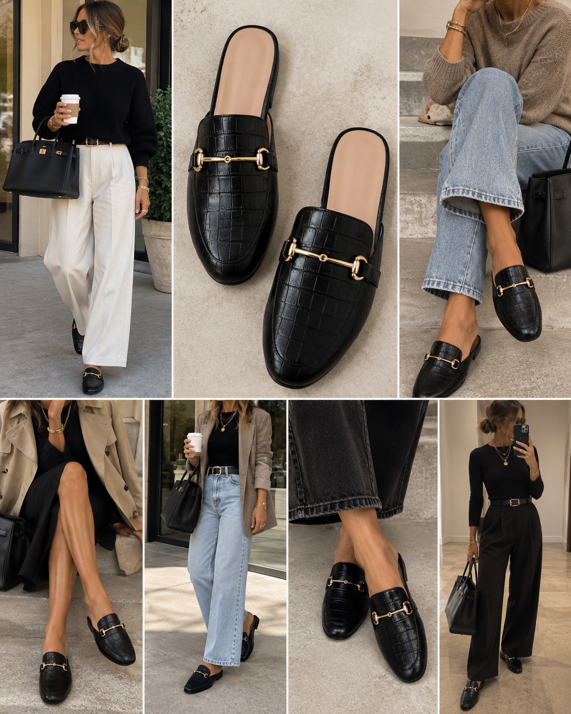 Kai Croc Embossed Mules