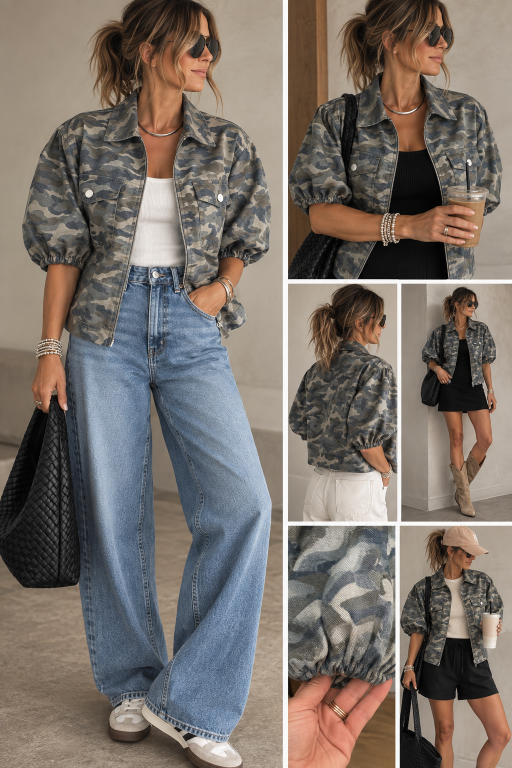 Camo Zip Front Jacket