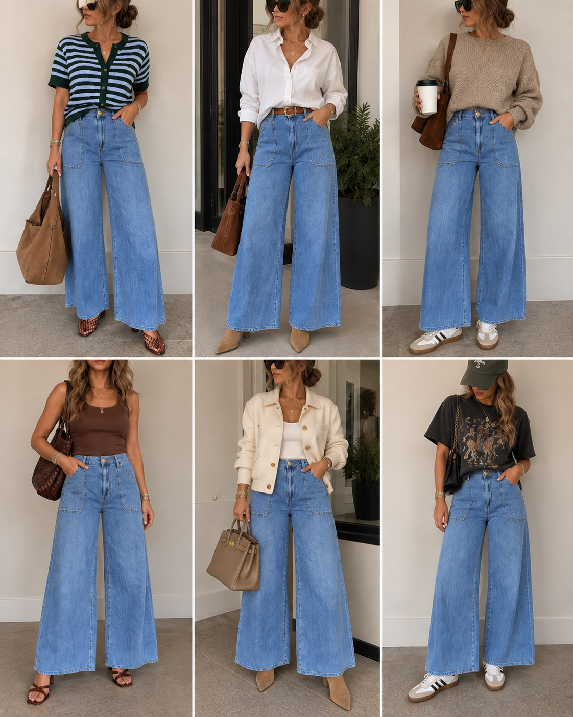 KUT- Blake High Rise Crop Super Wide Leg