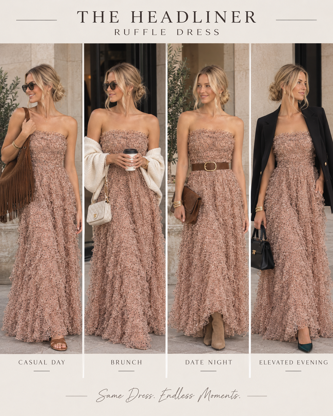 Headliner Ruffle Dress