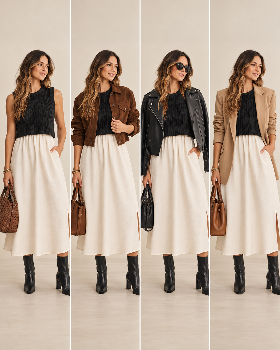 Channing Knit Mixed Media Midi Dress