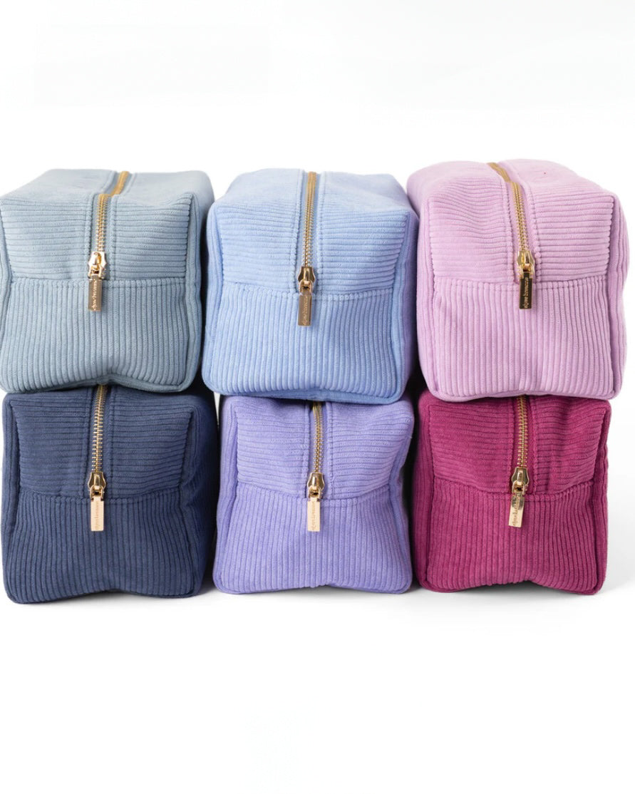 Corduroy Cosmetic Pouch- Large