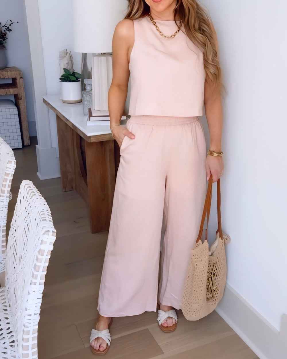 Pretty In Pink Linen Pants