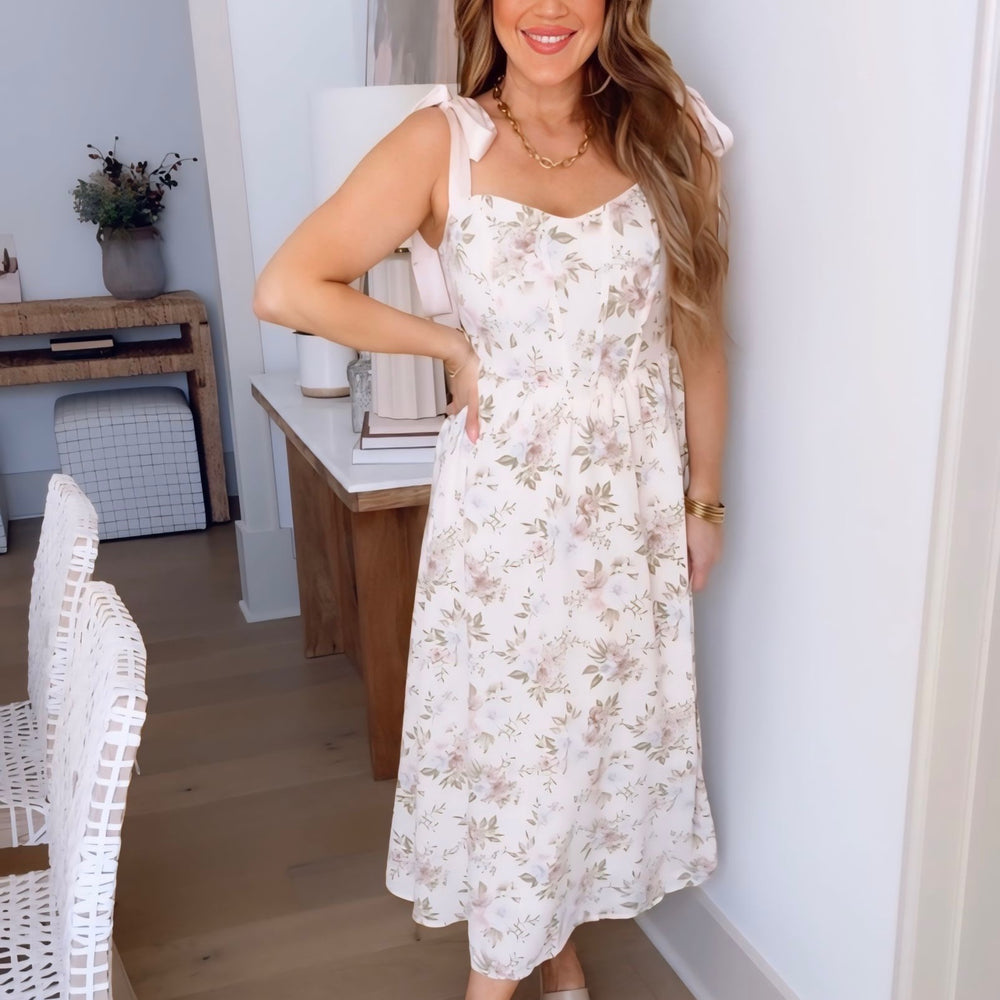 Blissful Blooms Corset Midi Dress