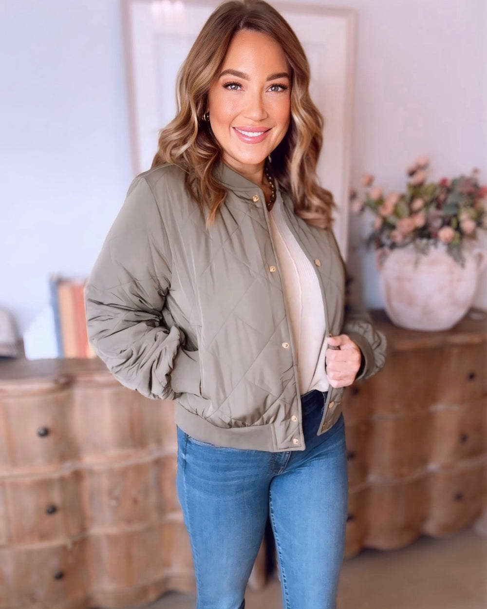 Keeley Quilted Bomber Jacket