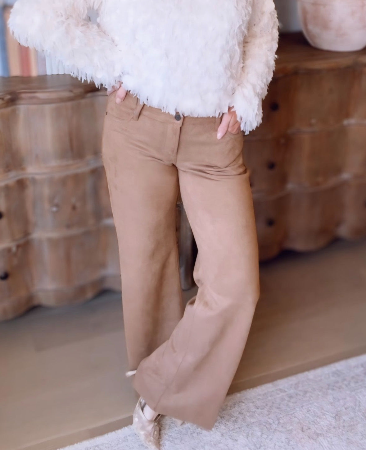 Hidden- Suede Stretch Comfort Flare Jeans