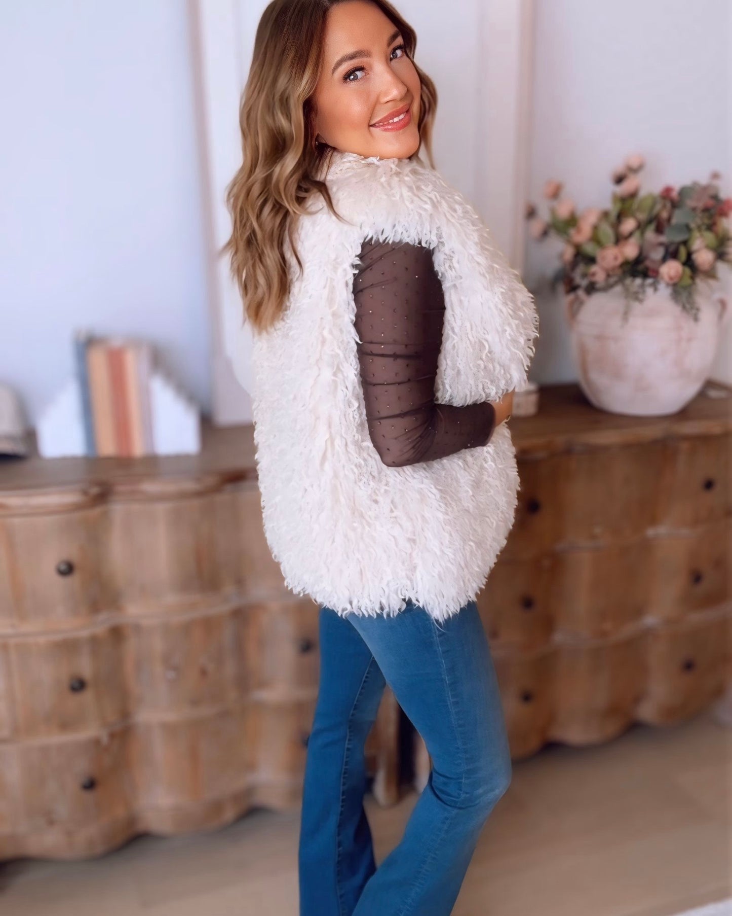 Piper Shaggy Faux Fur Vest