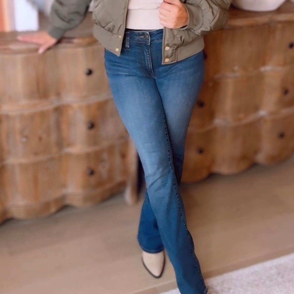 Kut- Natalie High Rise Bootcut- Dark Stone