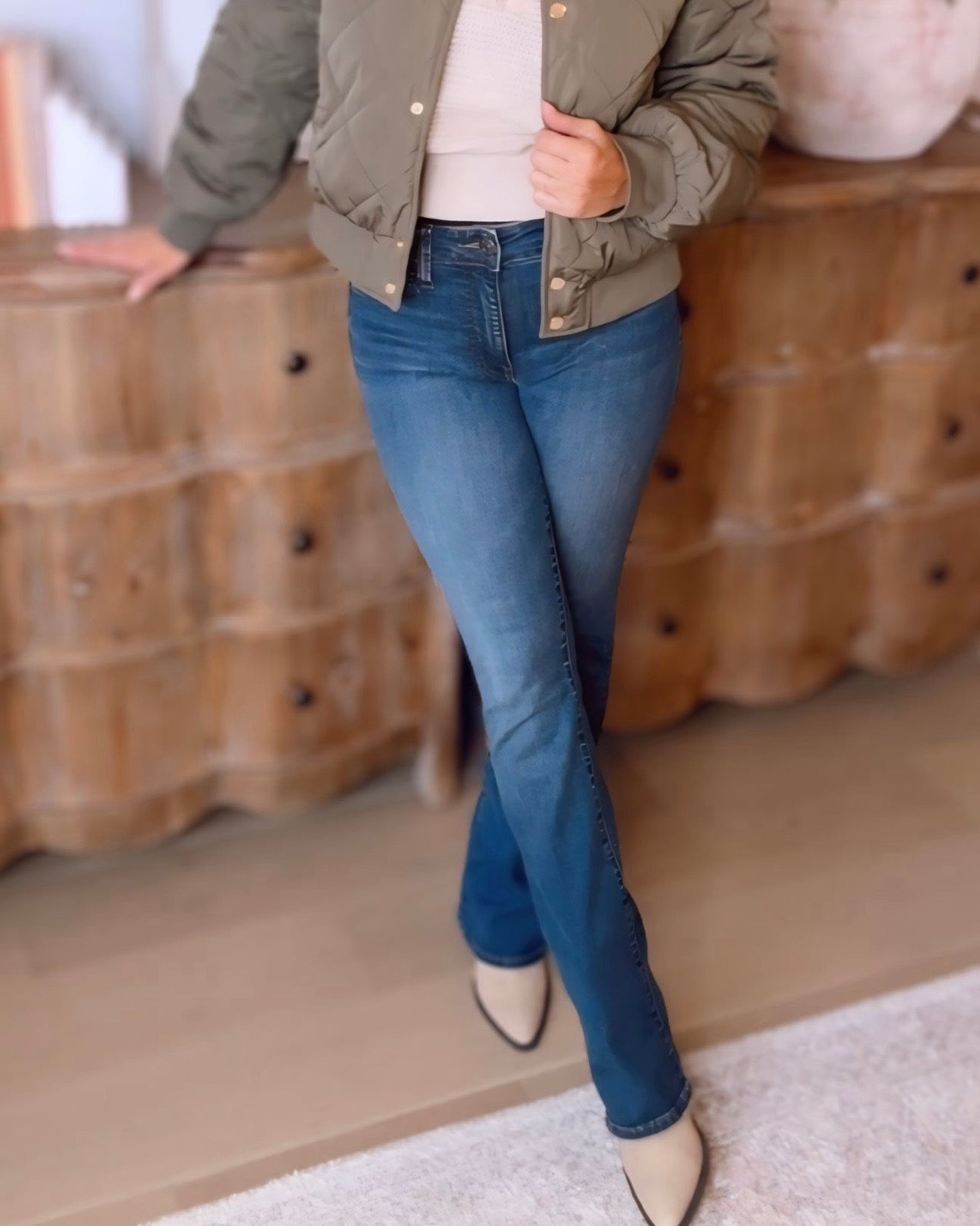 Kut- Natalie High Rise Bootcut- Dark Stone