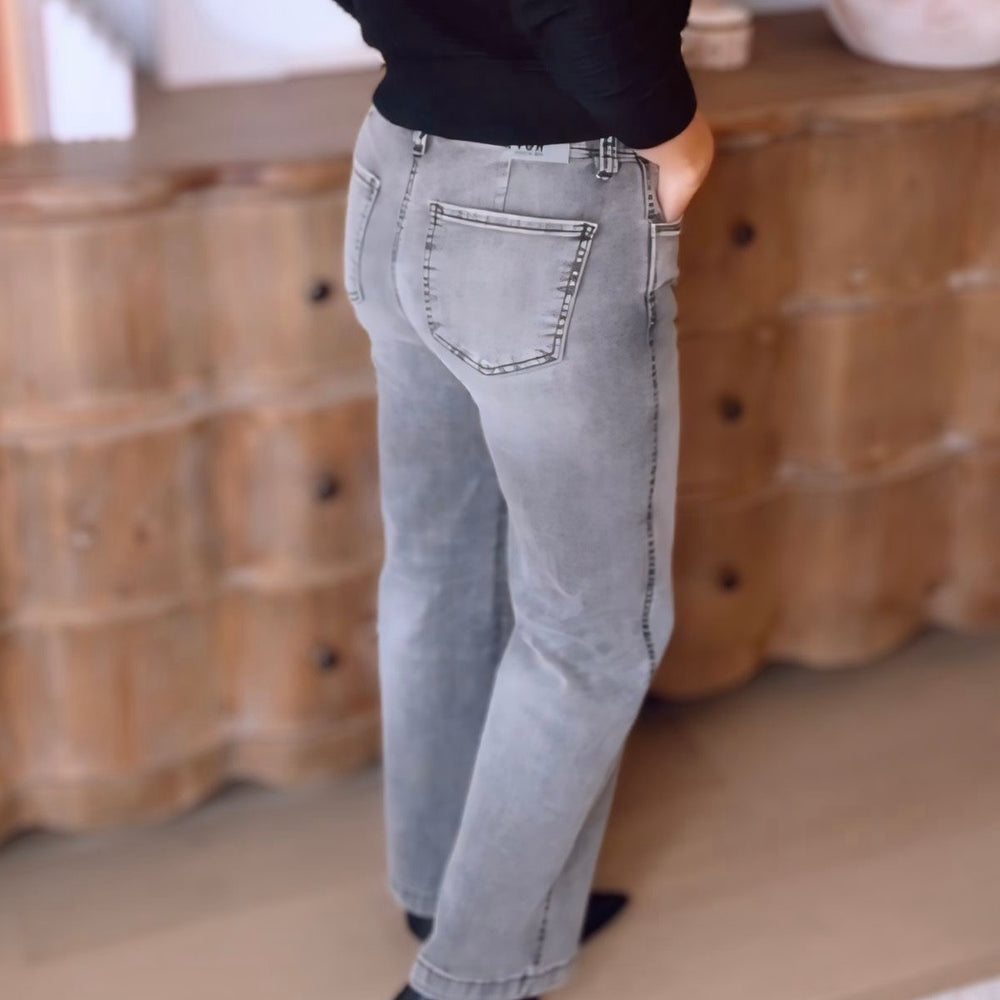 KUT - Pattie High Rise Straight Leg - Charcoal