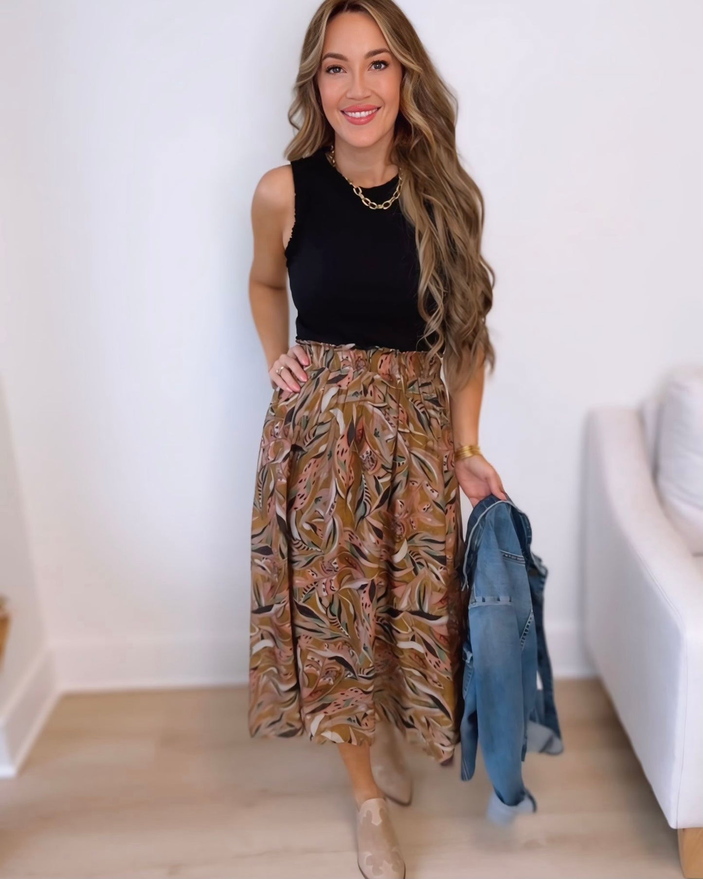 Autumn Leaves Midi Skirt