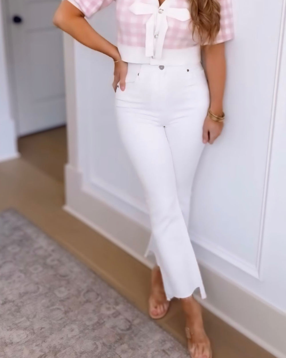 Happi High Rise Crop Flare w/ Step Hem