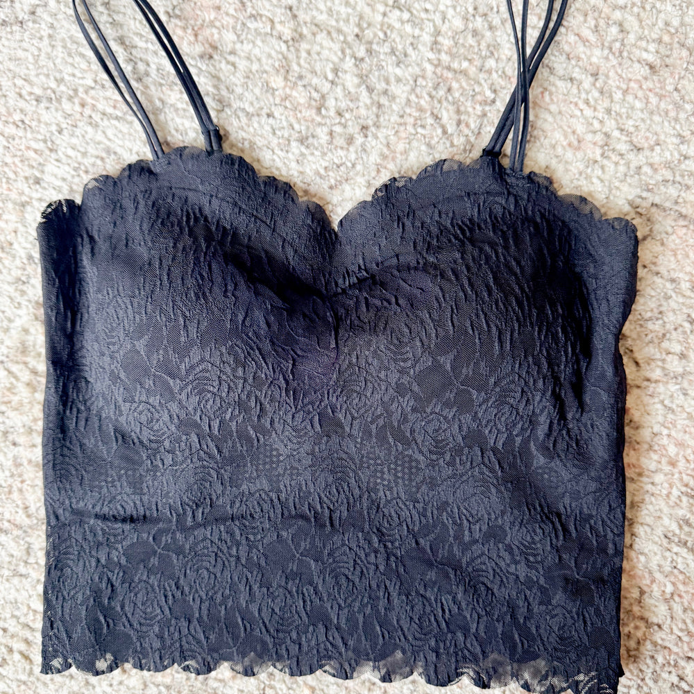 
                      
                        Jacquard Lace Scallop Edge Bralette
                      
                    