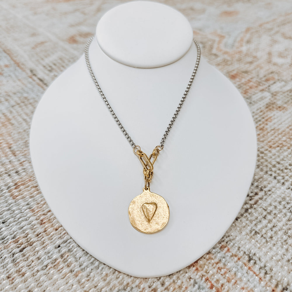 Leah Circle with Heart Pendant