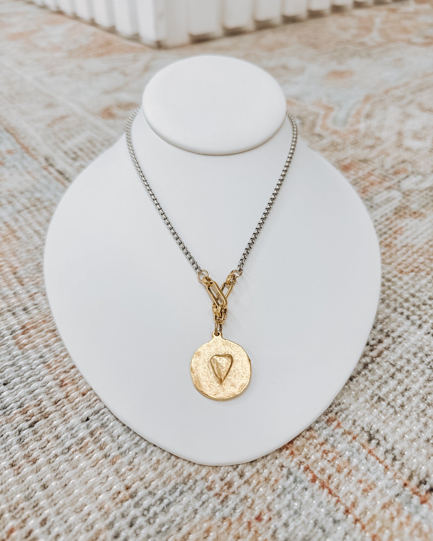 Leah Circle with Heart Pendant
