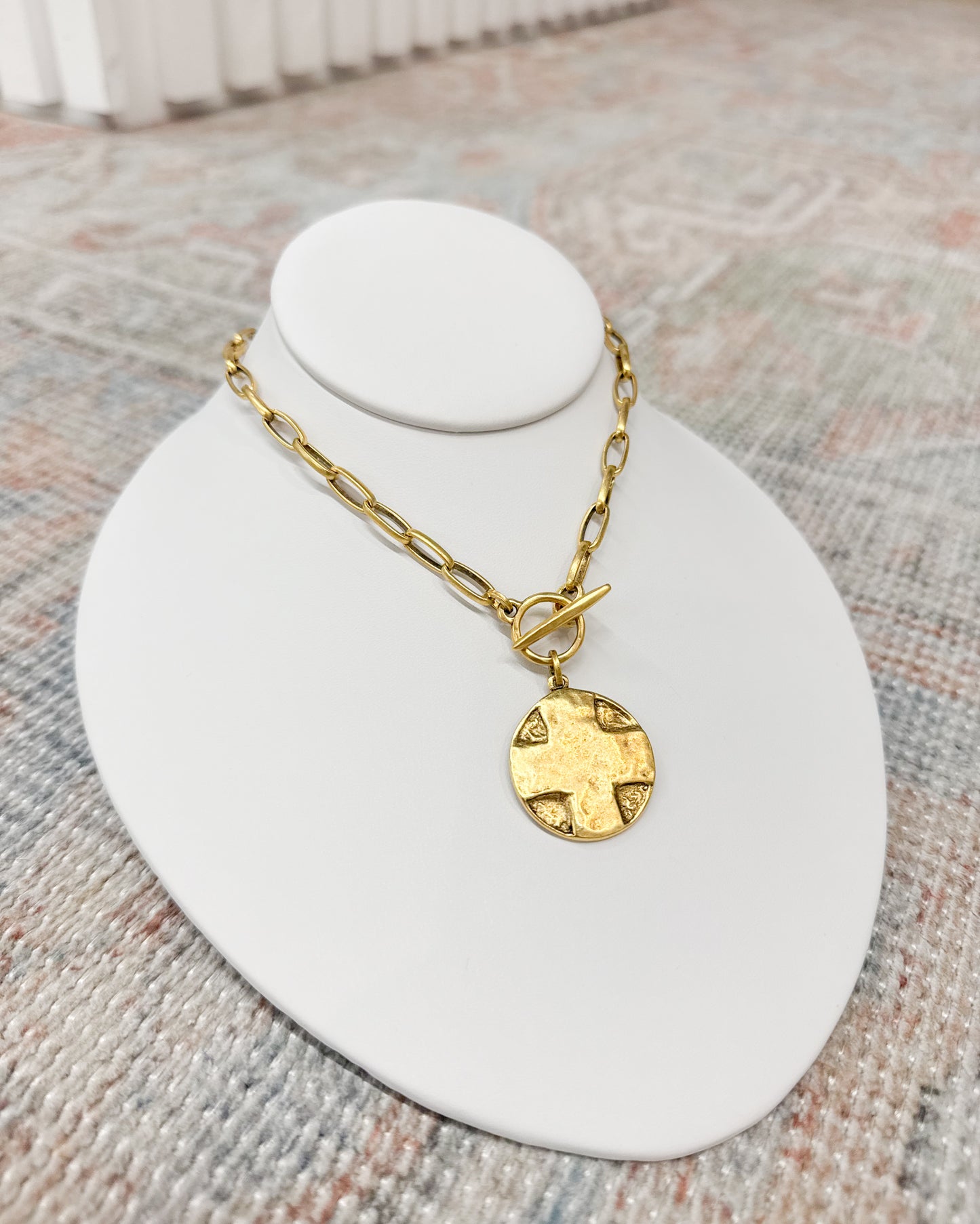 Cora Chunky Cross Pendant