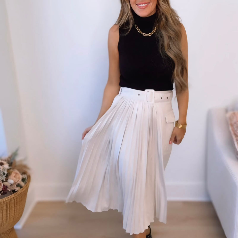 
                      
                        Chic Outing Suede Midi Skirt
                      
                    