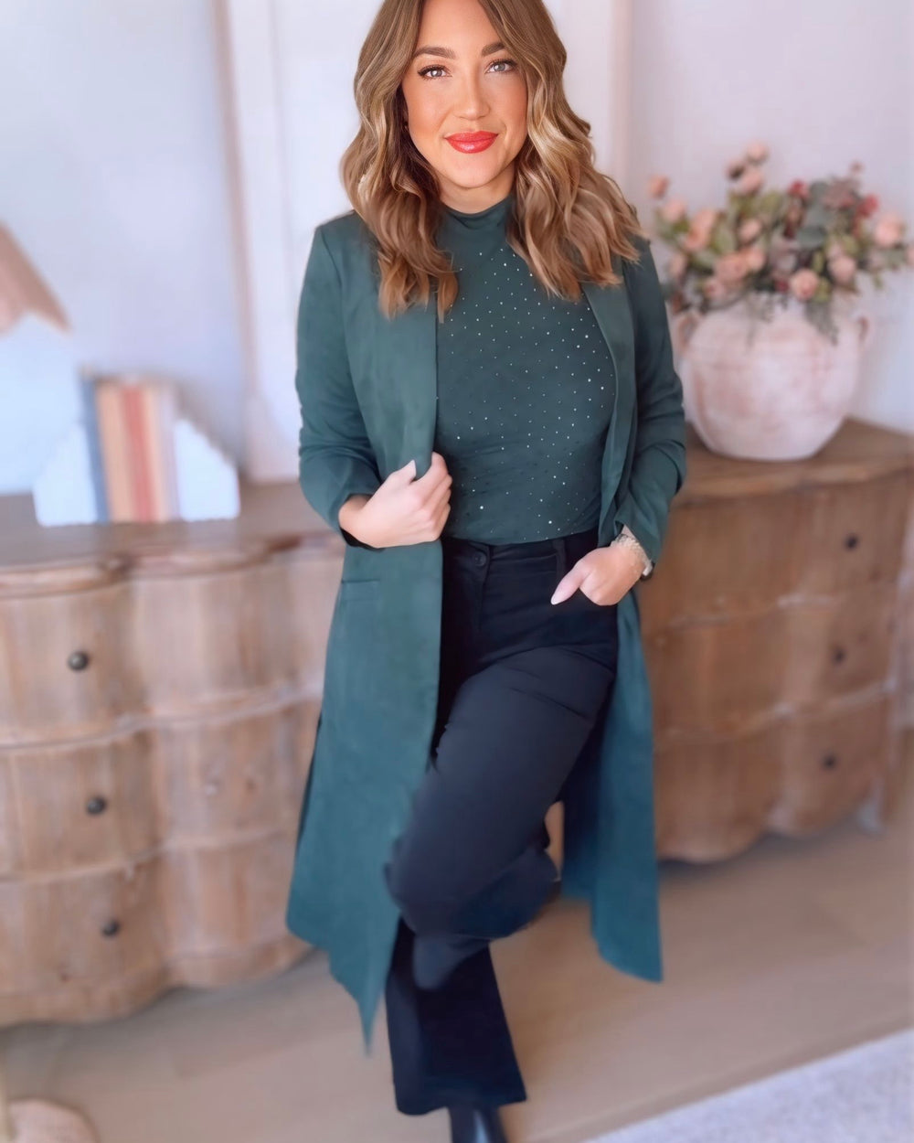 Have It All Faux Suede Duster